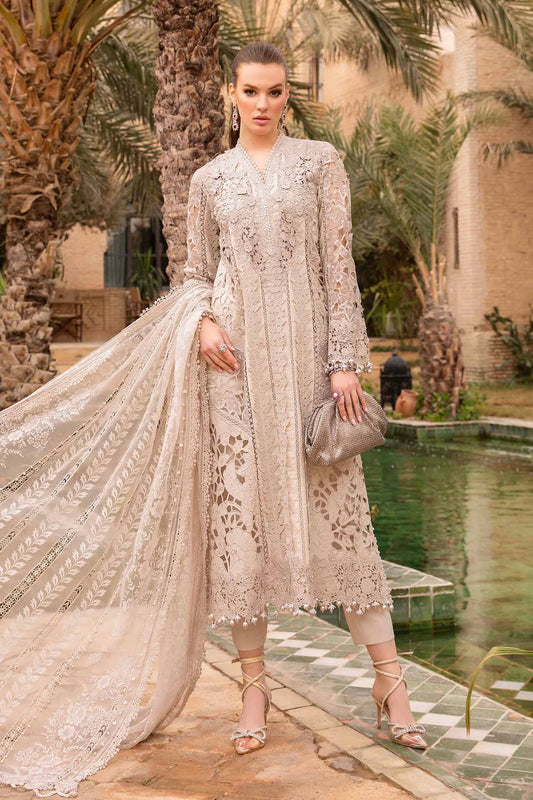 Maria B Luxury Lawn Cutwork Partywear Dress