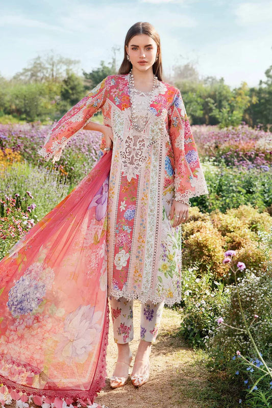 Maria B M Prints Embroidered Lawn Dress 9B Unstitched