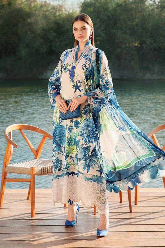 M.Prints By Maria B Unstitched 3 Piece Spring Summer Collection'2025-10-B