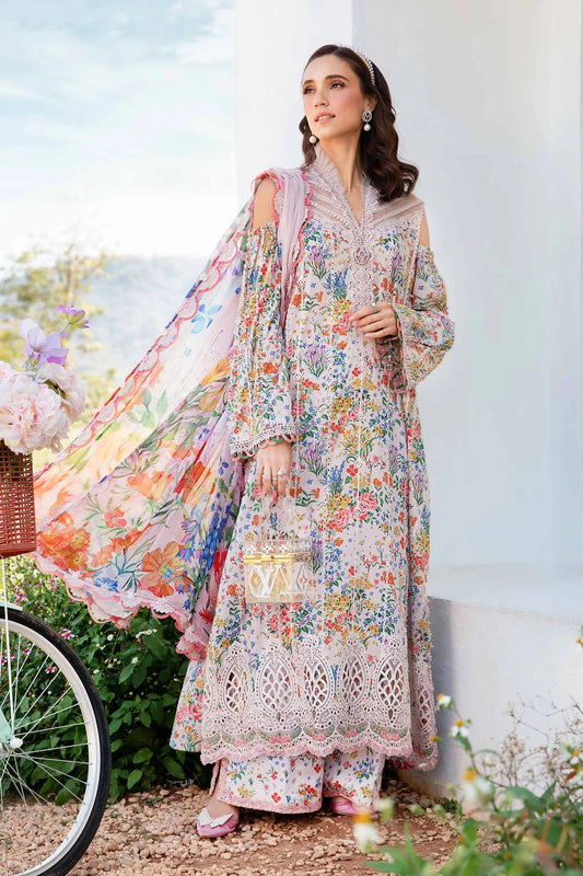 Maria B M Prints Embroidered Lawn Dress | Unstitched
