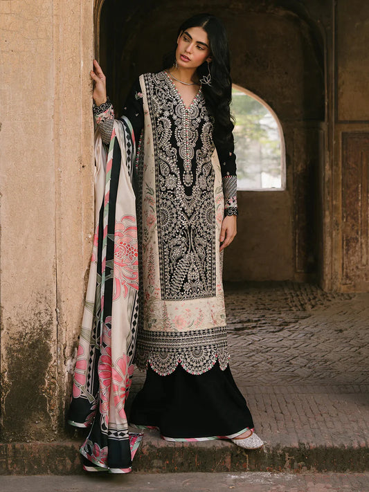 BIN ILYAS LUXURY LAWN GULABI BAGH EDITION WITH DIGITAL SILK DUPATTA