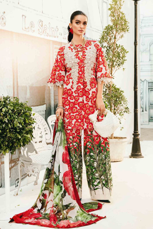 Maria B MPrint Embroidered Lawn Dress