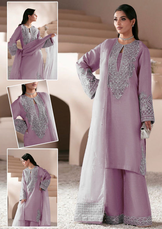 Ajr Couture by Symphony Luxe Lilac Festive | Sheesha Silk Dress