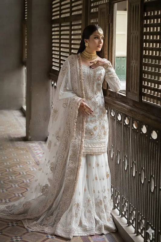 Erum Khan Premium Adda Work 4Pcs Bridal Gharara