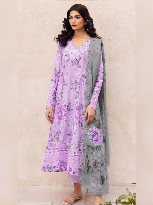 Iznik 3Pcs Embroidered Chickenkari Lawn Dress