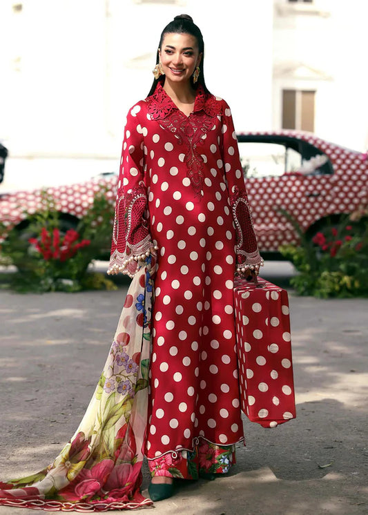 Maria B MPrints Lawn Embroidered Dress D 3008 B