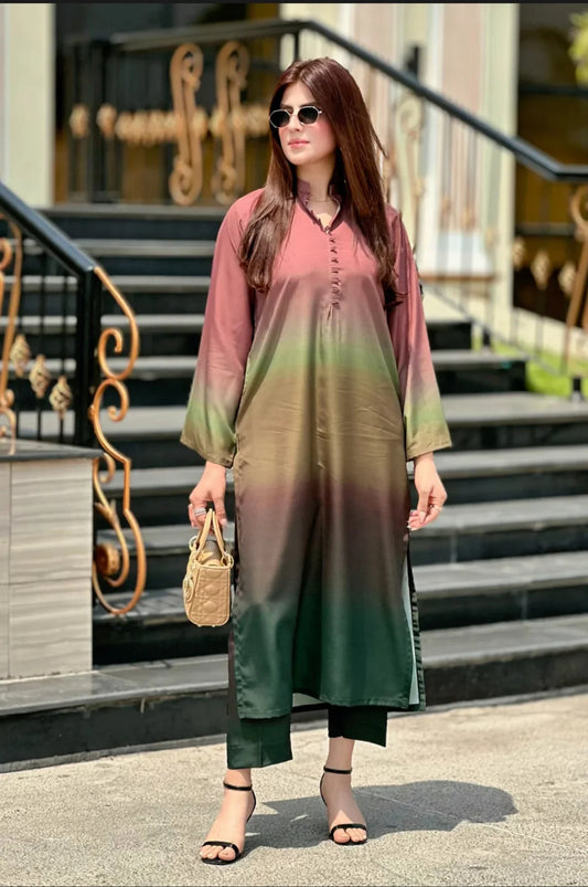 Lulusar 3Pc Digital Shamoz Silk Printed Dress