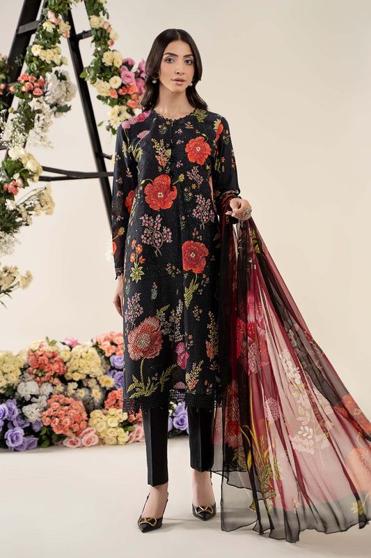 Maria B Embroidered MPrints Lawn Dress