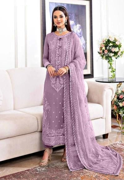 Asim Jofa Lalic Embroidered Chiffon Dress