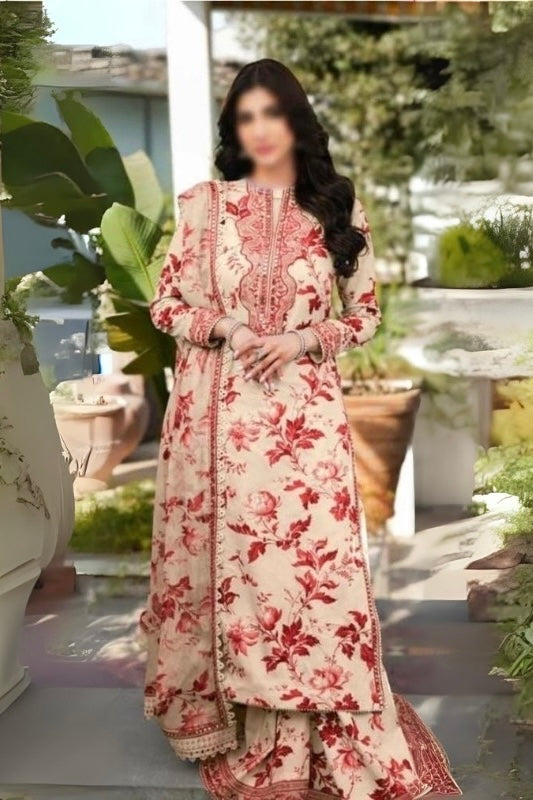 Aneelas Luxury 3Pc Embroidered Lawn Dress