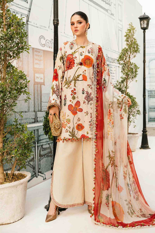 Maria B Embroidered MPrint Lawn Dress