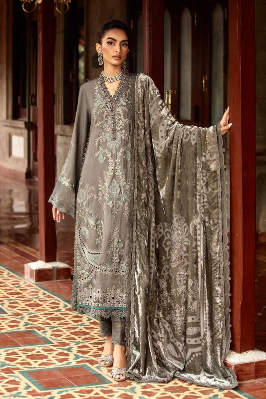Maria B Embroidered Lawn Dress | Grey