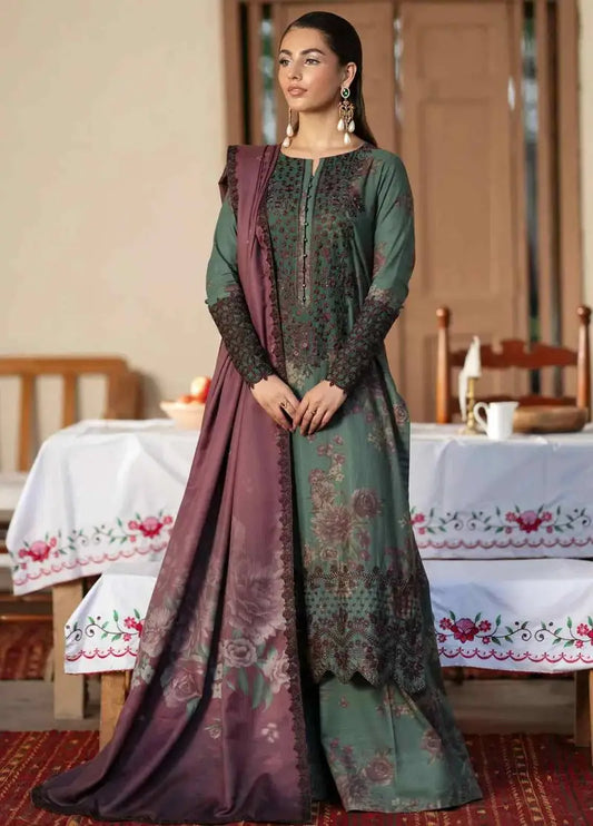 Iznik Embroidered Chickenkari Lawn Dress