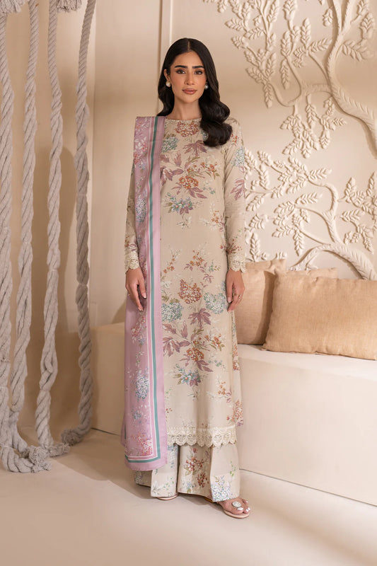 Iznik Embroidered Lawn Dress | 3Pcs Unstitched
