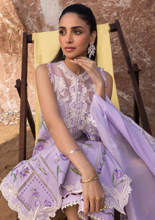 Crimson Chickenkari Embroidered Lawn Dress