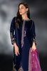 Naqshi Navy Blue Velvet Replica Dress