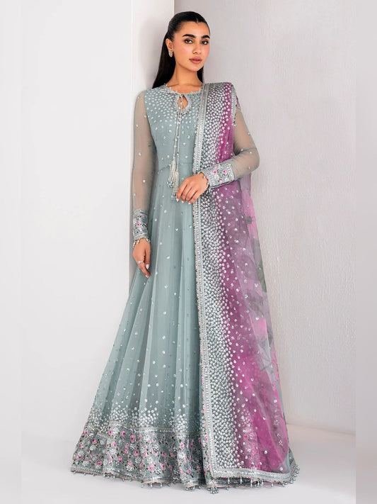 Jazmin 3Pcs Embroidered Chiffon Frock