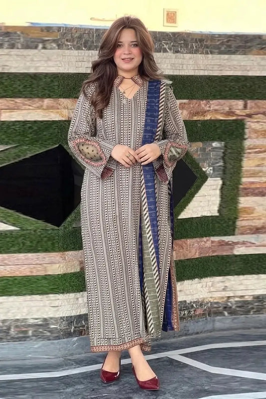 Bin Saeed Printed Lawn Dress Karachi D02