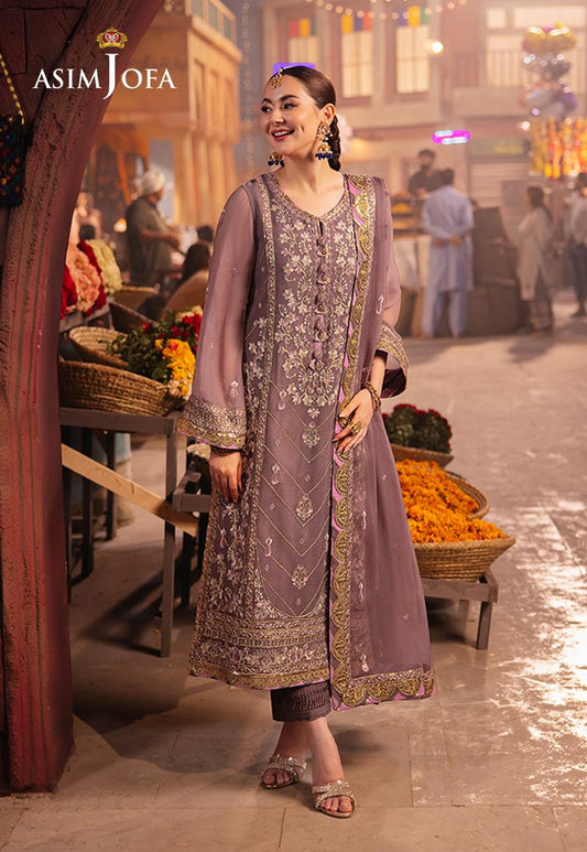 Asim Jofa Chiffon Embroidered Dress