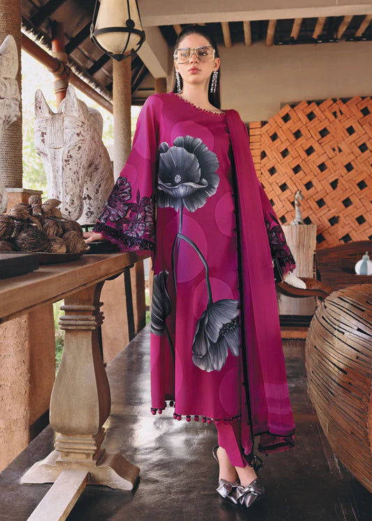 Maria B MPrint Embroidered Lawn Dress D13B26