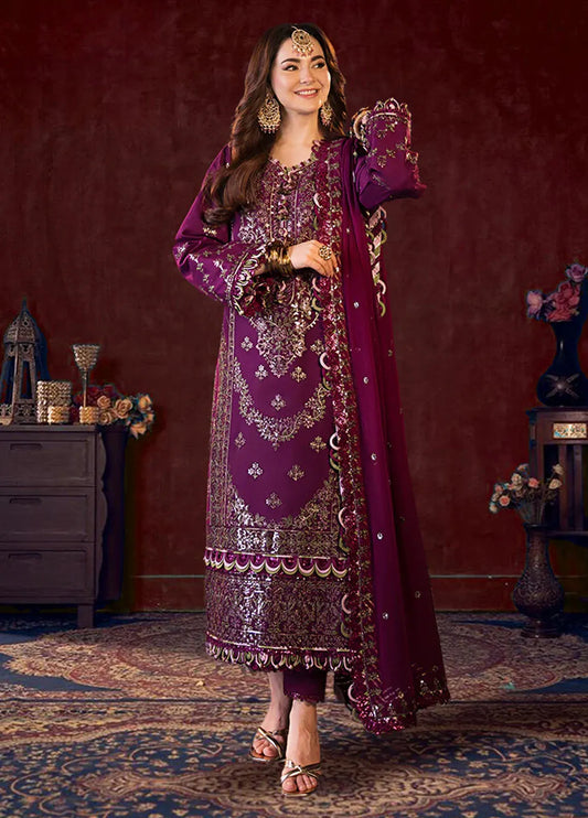 Asim Jofa Embroidered Chiffon Suits Unstitched 3 Piece