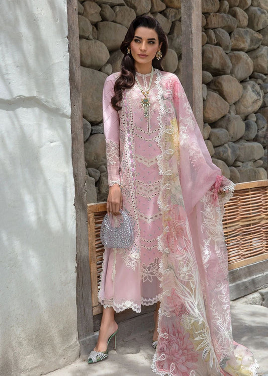 Crimson Pink Chickenkari Lawn Dress