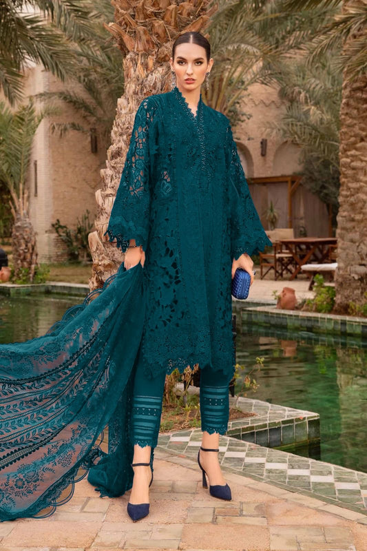 Maria B Luxury Lawn Cutwork Partywear Dress