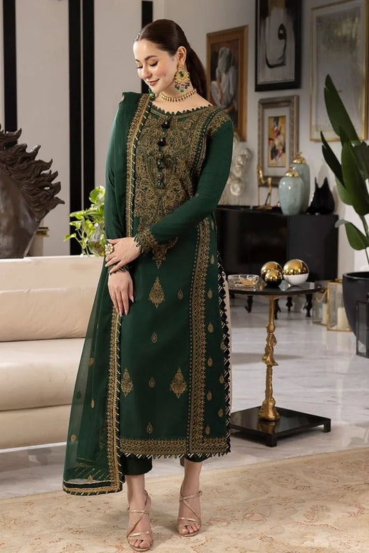 Asim Jofa Chiffon Embroidered Dress