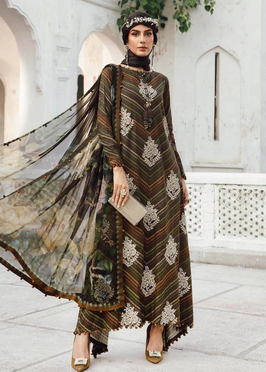 Maria B Embroidered Suit MBL 2705 B model 1