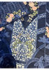 Elaf Navy Blue Laserwork Chickenkari Lawn Dress