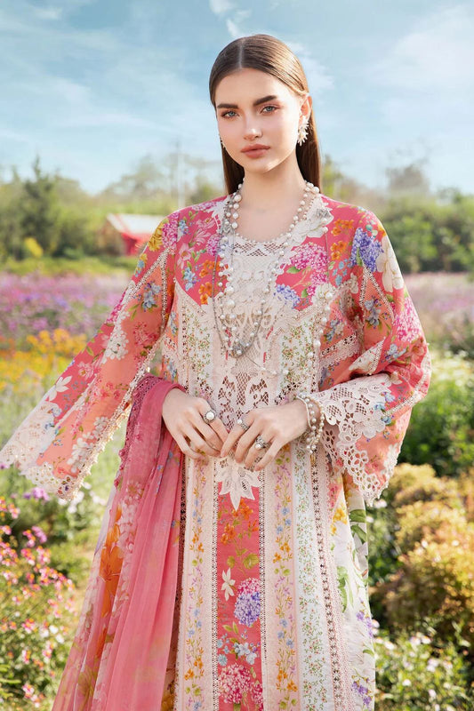 Maria B M Prints Embroidered Lawn Dress 9B Unstitched