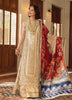 Crimson Hand Embellished White 3Pc Organza Dress