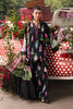 Model wearing Maria B Mprints 3Pcs embroidered lawn suit in Black by pkclothing.pk⁠