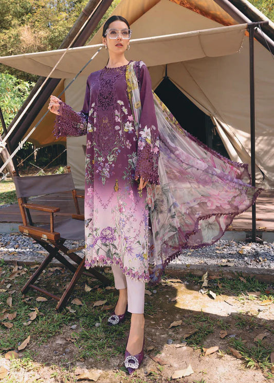 Maria B M Print Embroidered Lawn Dress Karachi D9B26