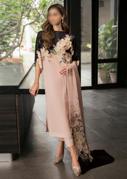 Lulusar 3 Piece Digital Shamooz Silk Dress