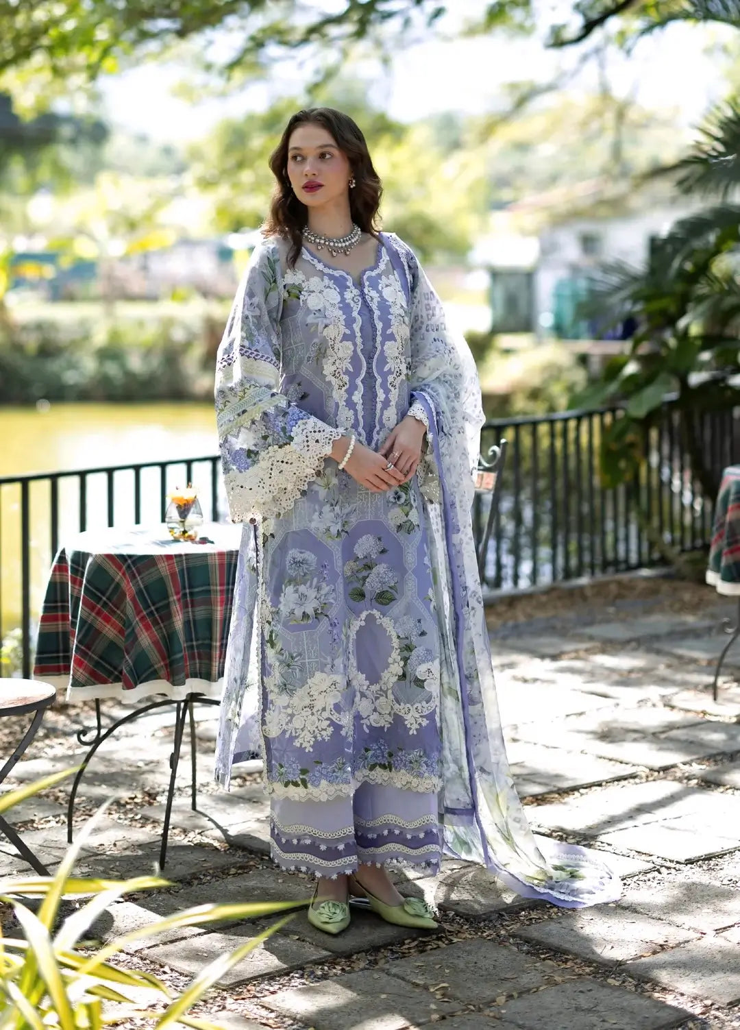 Elaf Premium Embroidered Lawn Front pose