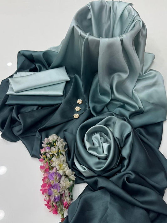 Lulusar 3 Piece Digital Shamooz Silk Dress