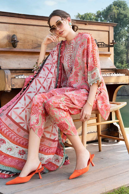 Maria B. M Prints Pink Lawn Dress