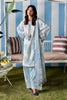 Model wearing Maria B M Prints Lawn 3009-A embroidered 3Pcs dress by pkclothing.pk⁠