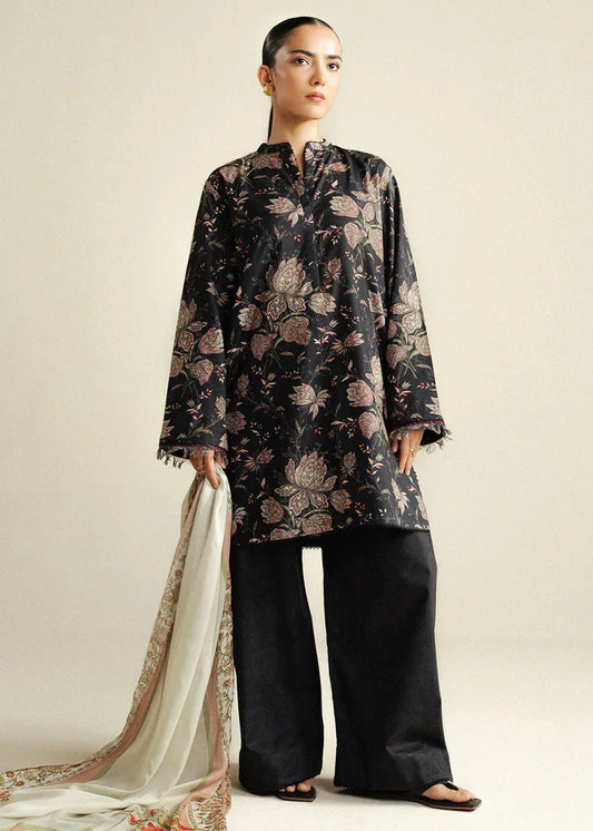 ZARA SHAHJAHAN COCO LAWN DIGITAL PRINT 3PC DRESS-2