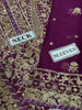 Asim Jofa Purple Chiffon 3Pc Embroidered Dress