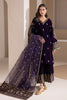 Baroque Purple Embroidered Velvet Dress
