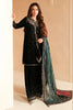 Jazmine Heavy Embroidered Black Velvet Dress