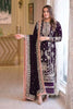 Aneela's Velvet Embroidered Hand Embellished Velvet Dupatta Collection- Plum