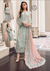 MariaB 3Pcs Aqua Chiffon Dress