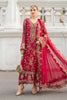 Maria.B Luxury Chiffon Red Dress Embroidered 3 Piece