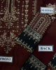 Maria B Mahroon 3Pc Chiffon Dress Digital Silk Dupatta