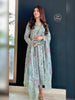 Iznik Green Embroidered Lawn Dress