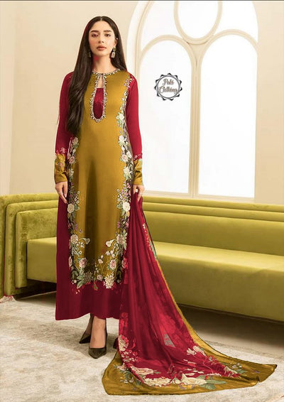 shamoz silk dresses designs – Pakiclothing Dupatta Color:Ivory/Ivory/Nude group_ME0169 Beautiful Pine Green and