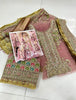 Maria B Pink Hand Embellishment Net Gharara | Unstitched